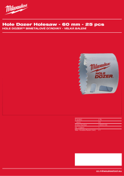 MILWAUKEE Hole Dozer Holesaws Bulk Packs 49565169 A4 PDF