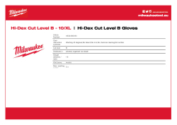MILWAUKEE Rukavice pro citlivou práci tř. B 10/XL 1 ks 4932480494 A4 PDF