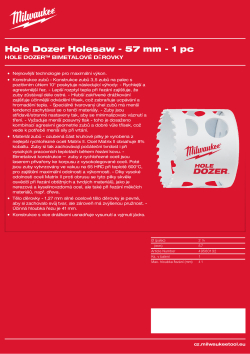 MILWAUKEE Hole Dozer Holesaws 49560132 A4 PDF