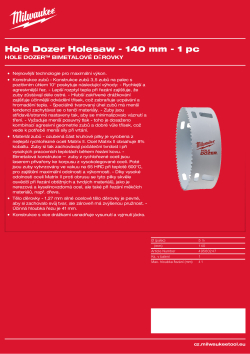 MILWAUKEE Hole Dozer Holesaws 49560247 A4 PDF
