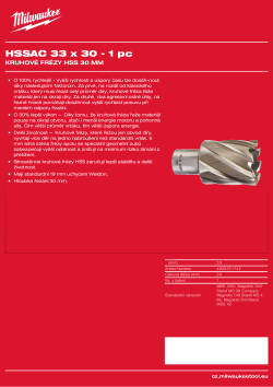 MILWAUKEE HSS annular cutters 30 mm 4932371742 A4 PDF