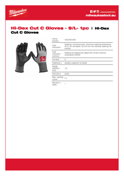 MILWAUKEE Rukavice pro přesnou práci tř. C 9/L 1 ks 4932480498 A4 PDF