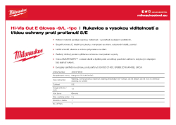 MILWAUKEE Reflexní rukavice a třídou ochrany proti proříznutí E - 9/L- 1 ks 4932479933 A4 PDF