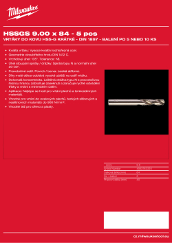 MILWAUKEE HSS-Ground Drills Short / DIN1897 / 5 and 10 pack 4932352220 A4 PDF