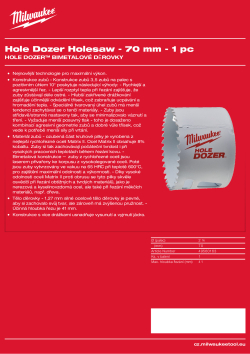 MILWAUKEE Hole Dozer Holesaws 49560163 A4 PDF