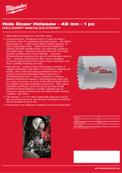 MILWAUKEE Hole Dozer Holesaws 49560112 A4 PDF