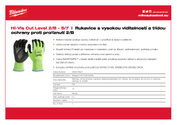 MILWAUKEE Reflexní rukavice s třídou ochrany proti proříznutí B - 7/S - 1 ks 4932479921 A4 PDF