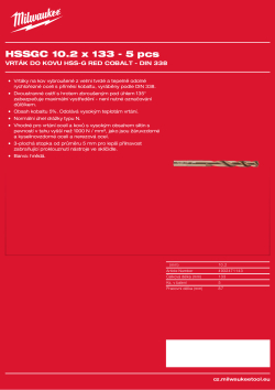 MILWAUKEE Red Cobalt HSS-G Drill Bits 4932471143 A4 PDF