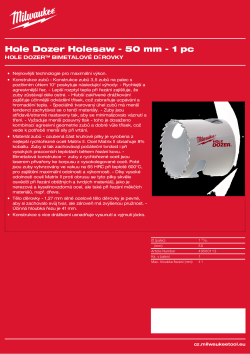 MILWAUKEE Hole Dozer Holesaws 49560113 A4 PDF