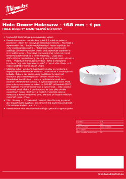 MILWAUKEE Hole Dozer Holesaws 4932399886 A4 PDF
