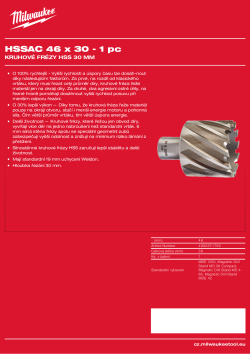 MILWAUKEE HSS annular cutters 30 mm 4932371755 A4 PDF