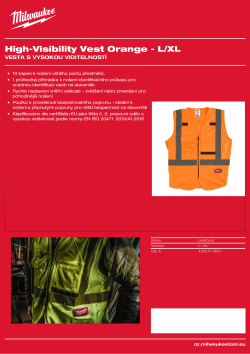 MILWAUKEE Vesta s vysokou viditelností oranžová - L/XL 4932471893 A4 PDF
