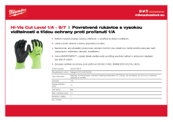 MILWAUKEE Reflexní rukavice s třídou ochrany proti proříznutí A - 7/S - 1 ks 4932479916 A4 PDF