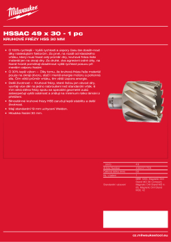 MILWAUKEE HSS annular cutters 30 mm 4932371758 A4 PDF