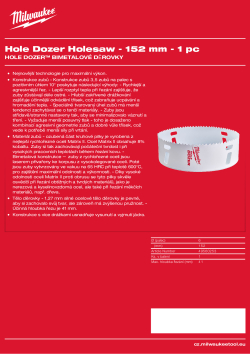 MILWAUKEE Hole Dozer Holesaws 49560253 A4 PDF