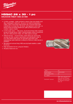 MILWAUKEE HSS annular cutters 30 mm 4932343282 A4 PDF