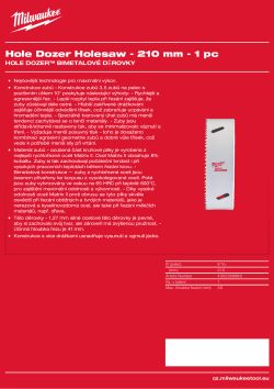 MILWAUKEE Hole Dozer Holesaws 4932399889 A4 PDF