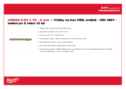MILWAUKEE HSS-Ground Drills Short / DIN1897 / 5 and 10 pack 4932352219 A4 PDF