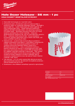 MILWAUKEE Hole Dozer Holesaws 49560129 A4 PDF