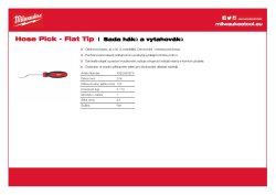MILWAUKEE Háčkové páčidlo - plochý hrot 4932480570 A4 PDF