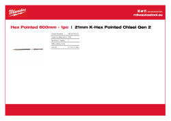 MILWAUKEE 21mm K-Hex Pointed Chisel Gen 2 4932479213 A4 PDF