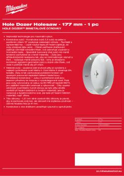 MILWAUKEE Hole Dozer Holesaws 4932399887 A4 PDF