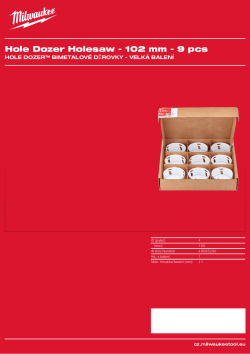 MILWAUKEE Hole Dozer Holesaws Bulk Packs 49565200 A4 PDF