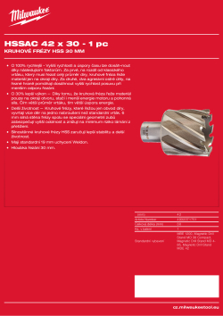 MILWAUKEE HSS annular cutters 30 mm 4932371751 A4 PDF