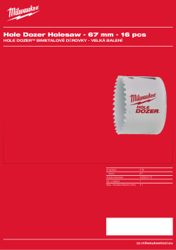 MILWAUKEE Hole Dozer Holesaws Bulk Packs 49565175 A4 PDF