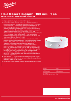 MILWAUKEE Hole Dozer Holesaws 4932399885 A4 PDF