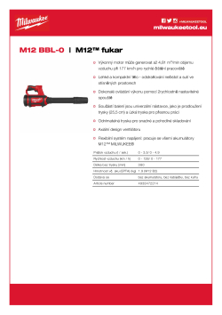 MILWAUKEE M12™ fukar 4933472214 A4 PDF