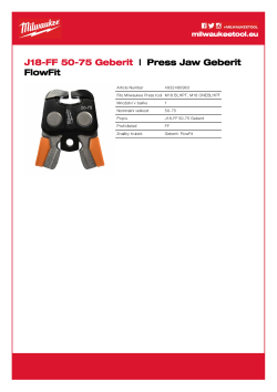 MILWAUKEE Press Jaws GEBERIT 4932480983 A4 PDF