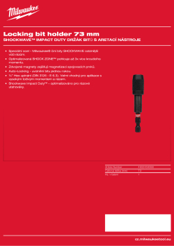 MILWAUKEE Držák bitů s aretací nástroje - 73 mm 4932459398 A4 PDF