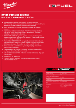 MILWAUKEE M12 FUEL™ kompaktní ⅜″ ráčna 4933459798 A4 PDF