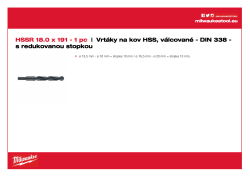 MILWAUKEE HSS DIN 338 Rollforged Drill Bits With Reduced Shank 4932373327 A4 PDF
