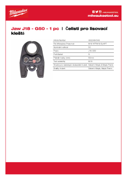 MILWAUKEE Press Jaws 4932464549 A4 PDF