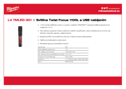 MILWAUKEE Svítilna Twist Focus 1100L s USB nabíjením 4933479769 A4 PDF