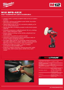 MILWAUKEE M12™ kompaktní leštička/bruska 4933447799 A4 PDF