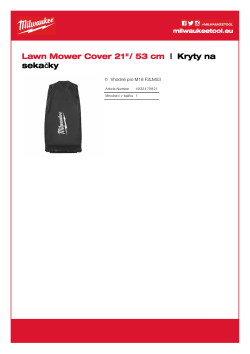 MILWAUKEE Kryt sekačky na trávu 21″/ 53 cm 4932479821 A4 PDF