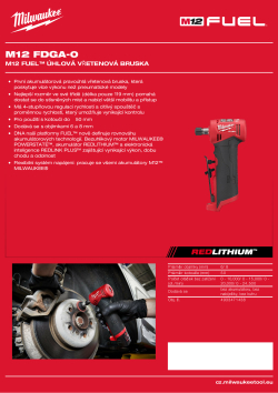 MILWAUKEE M12 FUEL™ úhlová  vřetenová bruska 4933471438 A4 PDF