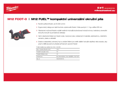 MILWAUKEE M12 FUEL™ kompaktní univerzální okružní pila 4933464618 A4 PDF
