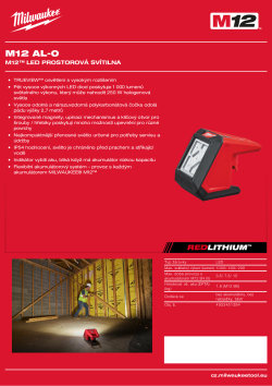 MILWAUKEE M12™ LED prostorová svítilna 4933451394 A4 PDF