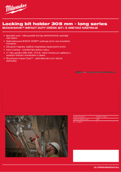 MILWAUKEE Držák bitů s aretací nástroje - 305 mm 4932471825 A4 PDF