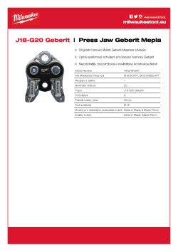MILWAUKEE Press Jaws GEBERIT 4932480897 A4 PDF