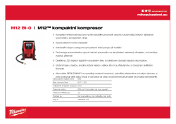 MILWAUKEE M12™ kompaktní kompresor 4933464124 A4 PDF