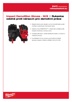 MILWAUKEE Rukavice odolné proti nárazům pro demoliční práce  - M/8 - 1ks 4932471908 A4 PDF