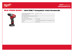 MILWAUKEE M12 FUEL™ subkompaktní vrtací šroubovák 4933479875 A4 PDF