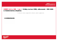 MILWAUKEE HSS DIN 338 Rollforged Drill Bits With Reduced Shank 4932373320 A4 PDF