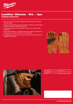 MILWAUKEE Kožené rukavice- 9/L - 1 ks 4932478124 A4 PDF
