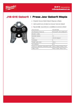 MILWAUKEE Press Jaws GEBERIT 4932480896 A4 PDF